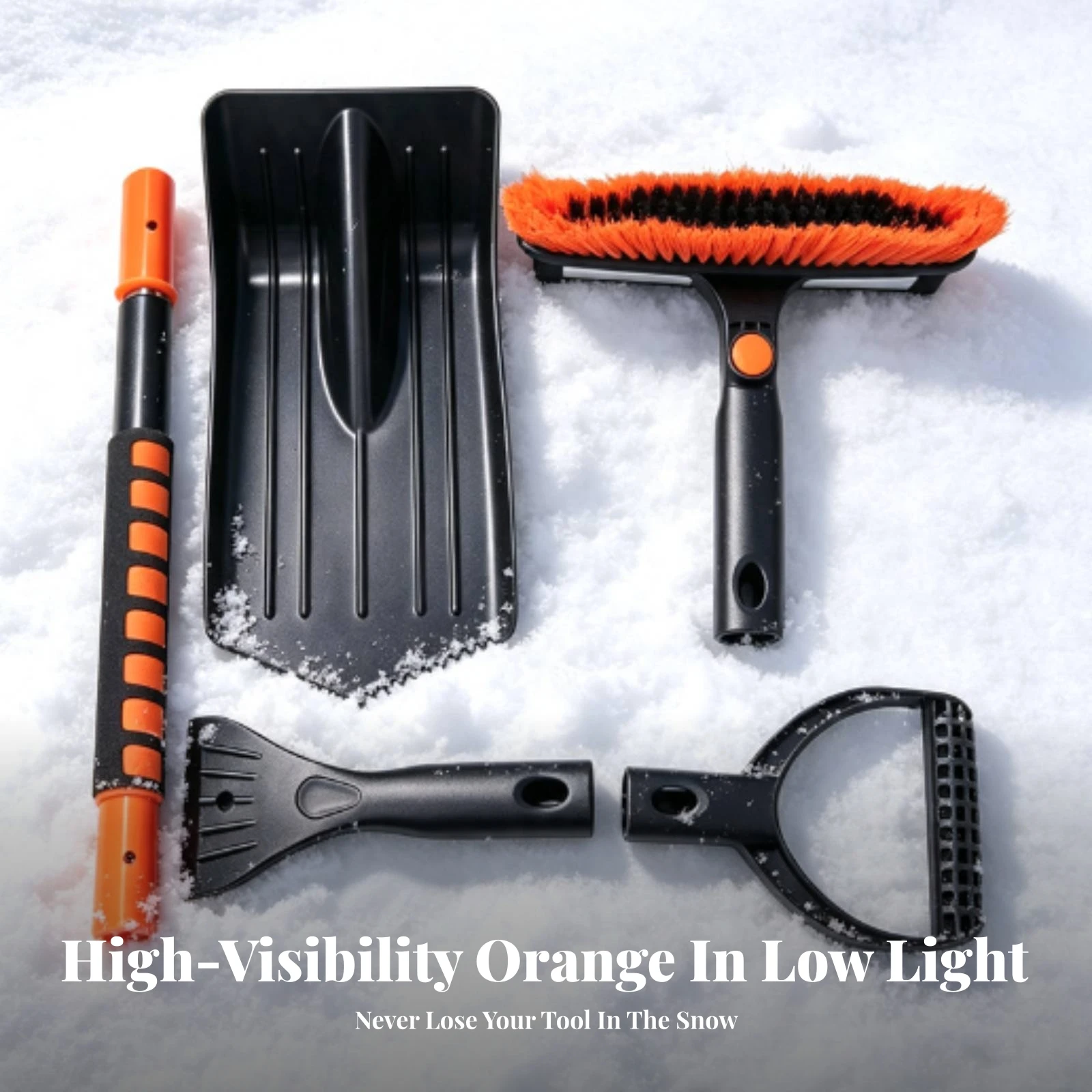 Telescopic Snow Brush with Ice Scraper Rotating Car Snow Removal Tool Versatile High-Strength for Drivers, Windshield, Winter