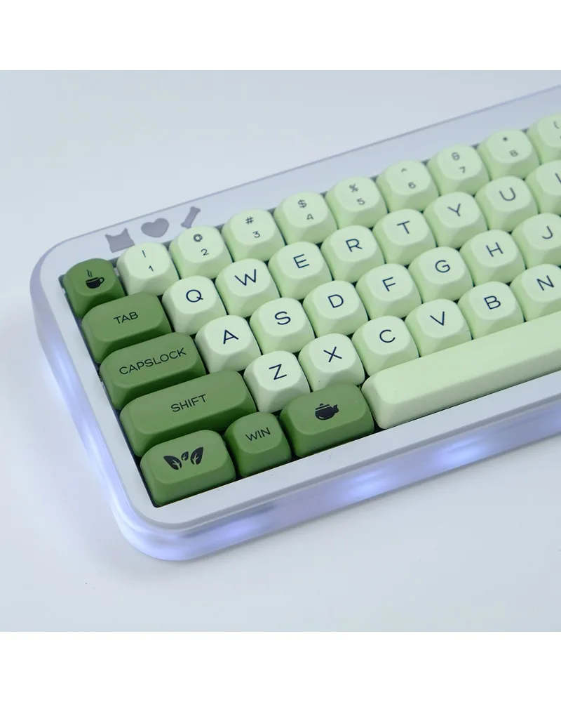 Keycap PBT Sublimation KOA Highly MOA-like 61/64/68/75/87/98 Green Peppermint Matcha