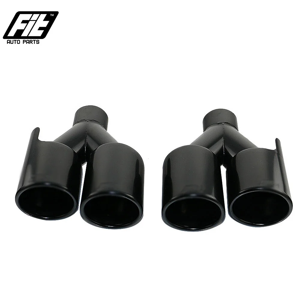 

2.25inch Car Exhaust Muffler Pipe Silver Black Welding Car Dual Exhaust Pipe for M series Stainless