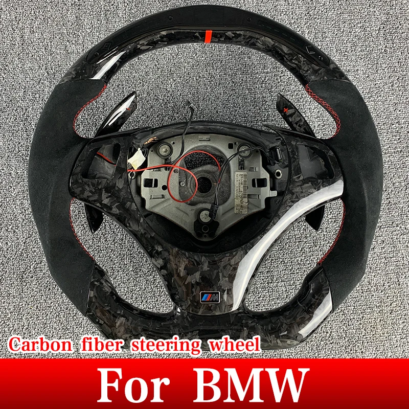 

For BMW M Sport E90 E91 E92 E93 E87 E81 E82 E88 E84 E46 X3 X5 M3 M4 M5 M6 LED Display Customization Carbon Fiber Steering Wheel