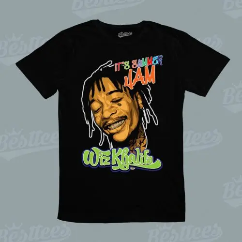 MALE / FEMALE Rapper Wiz Khalifa American HIP-HOP RAP R&B Music Band T-Shirt