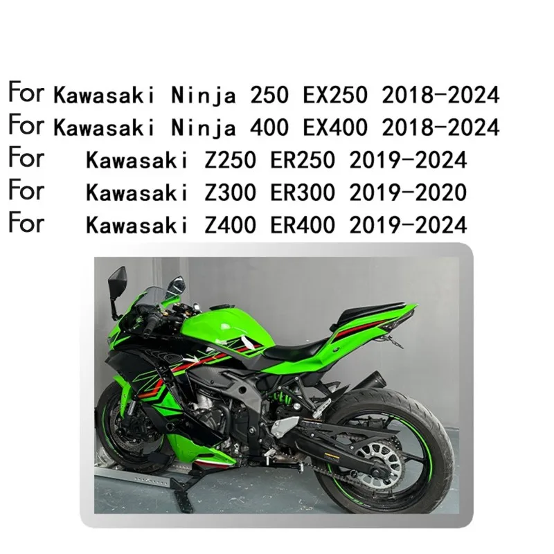 

AASS-Aluminum Alloy License Plate Holder Kit For Kawasaki Ninja 400 Z250 2018- 2024 Motorcycles Part Number KN4E0