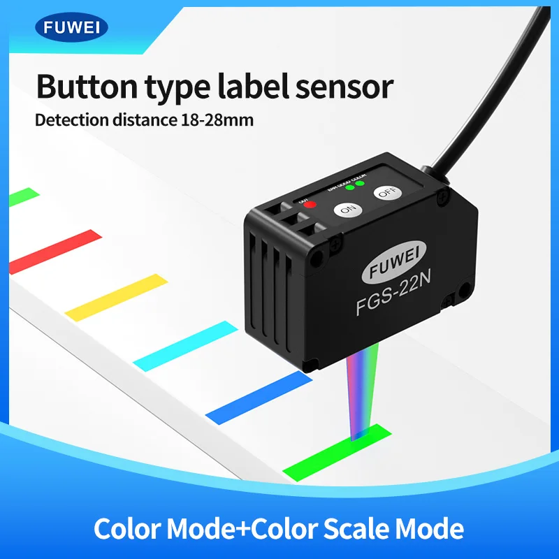 FGS-22N RGB Optical Sensor Recognition Different Color Labels Electric Eye Color Sensor Positioning Induction for Automation