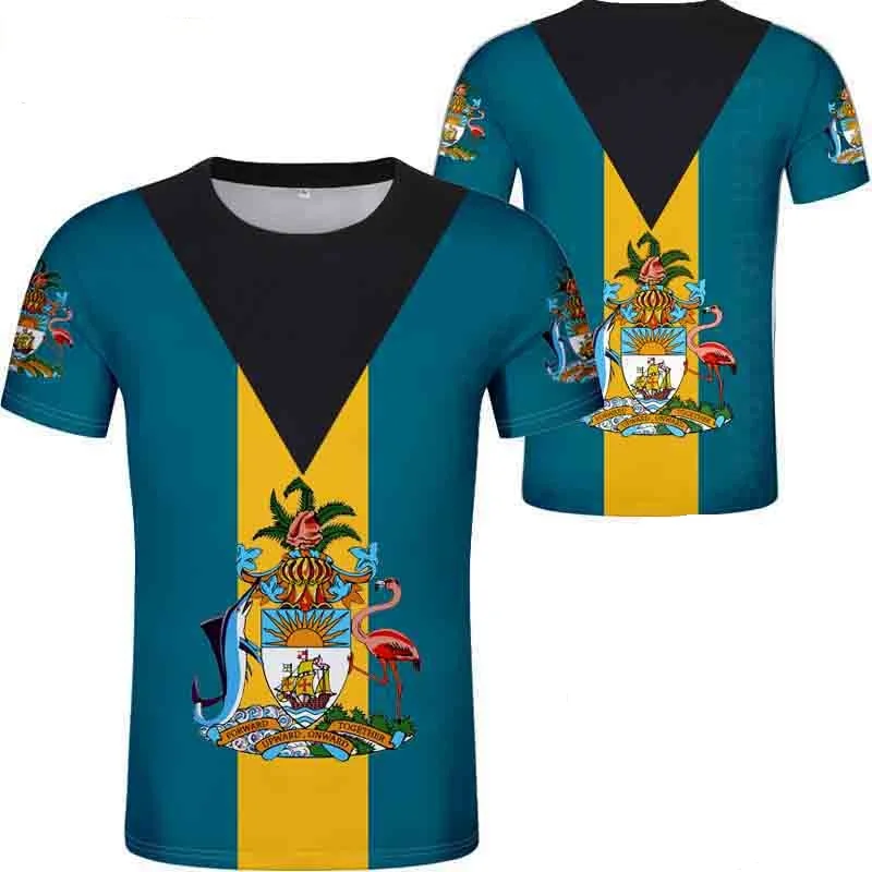 

BAHAMAS Flag National Emblem Tshirts 3D Print T-Shirt Summer T Shirt Fashion Kids Casual Boy Girl Unisex Round Neck Tees TShirt