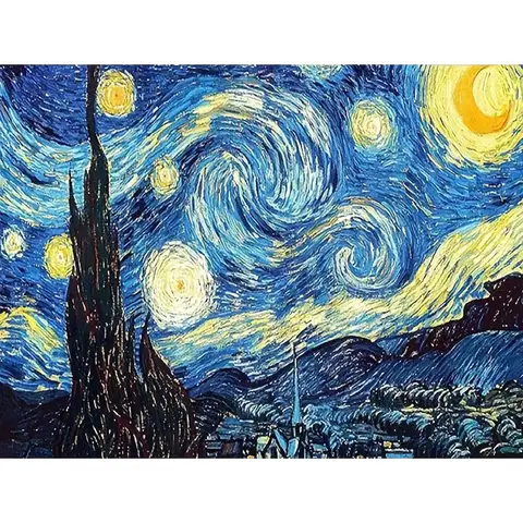 Van Gogh - Starry Sky Pattern DIY Diamond Painting Kit, frameless full diamond art, multiple sizes to choose from