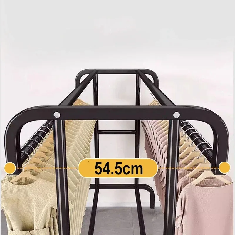 

Clothes Rack Household Indoor Bedroom Balcony Drying Hanger Floor-To-Ceiling Coat Rack Thickening Simple Drying Rack