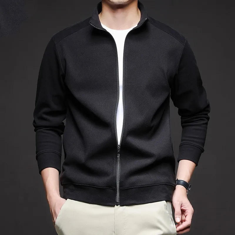 

Повседневное модное бархатное мужское курто с воротником-молнией для отдыха, весна-осень-зима, полиэфирная ткань