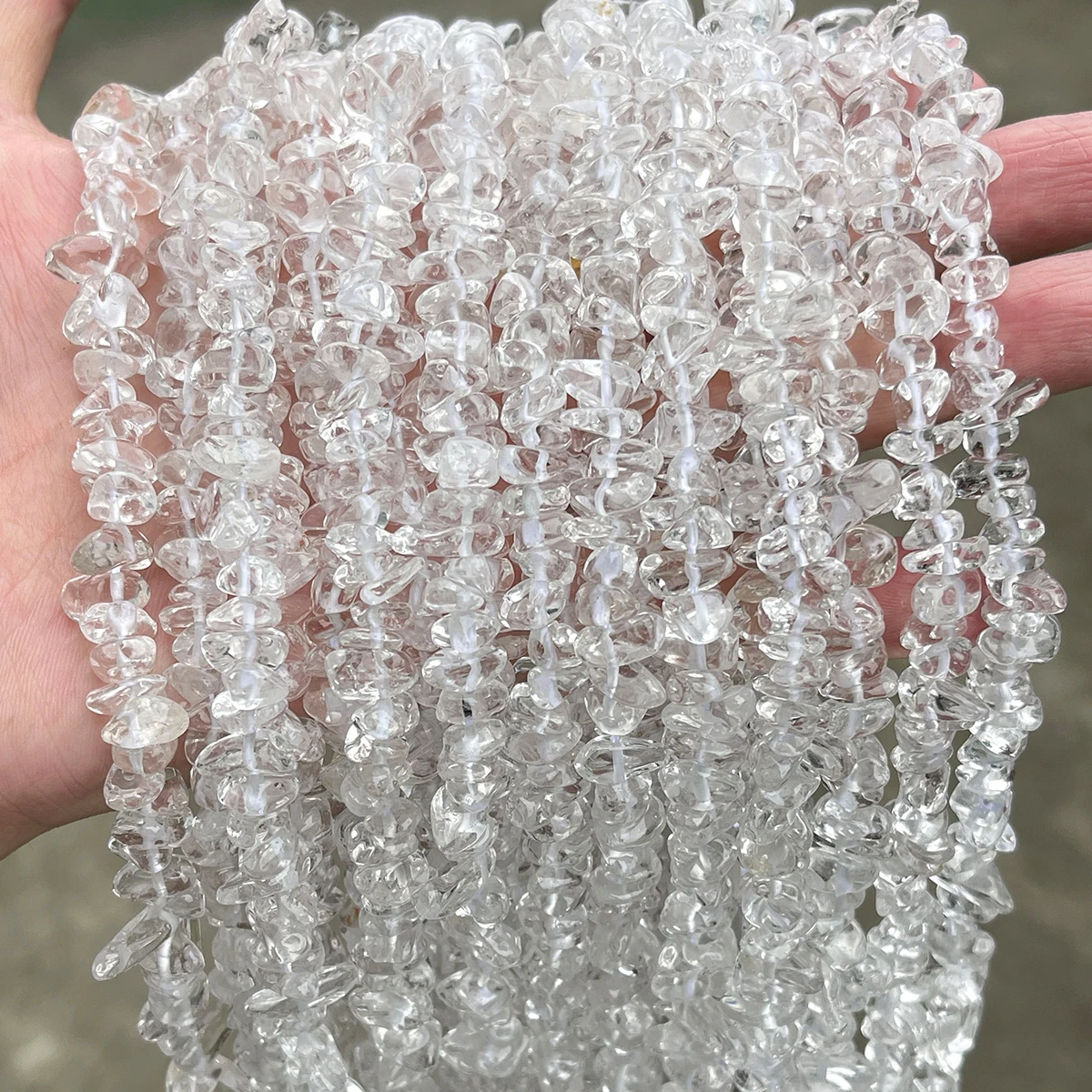 5-8mm Natutal Stone Irregular Rock Quartz Bead Gravel Bead Freeform Chip For Jewelry Making Diy Bracelet Necklace Accessory 15