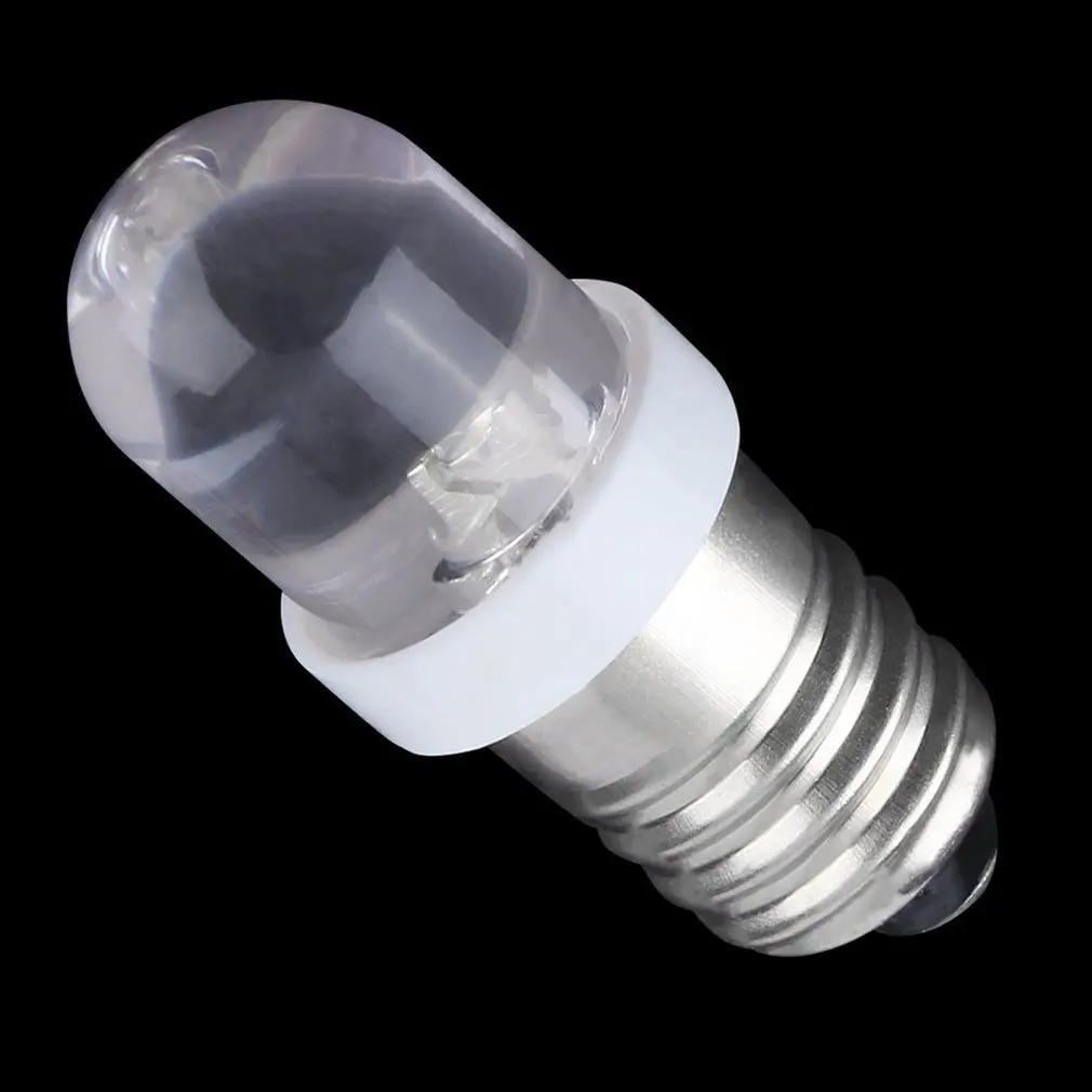 Lampadina indicatore di Base a vite a LED durevole E10 bianco freddo 6V DC lampadina ad alta illuminazione luminosa bianco freddo