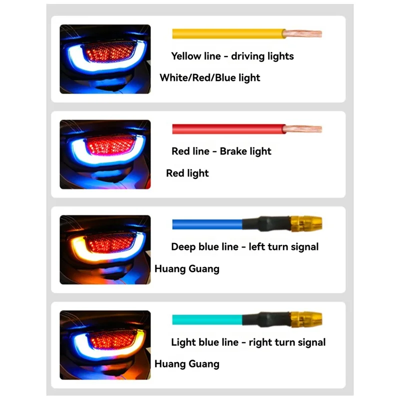 

BT-Motorcycle Led Taillight Turn Signal Light Brake Light Flowing Light For Honda Cb650r Light
