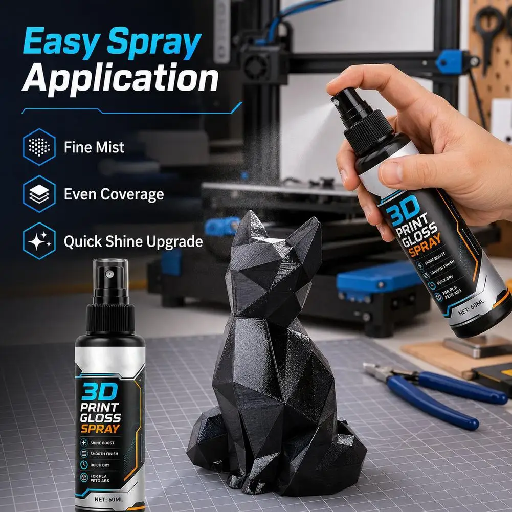 3D Print Polishing Spray Enhancer High Shine Coating Quick Dry Layer Line Smoothing Liquid For PLA PETG ABS Model Finishing