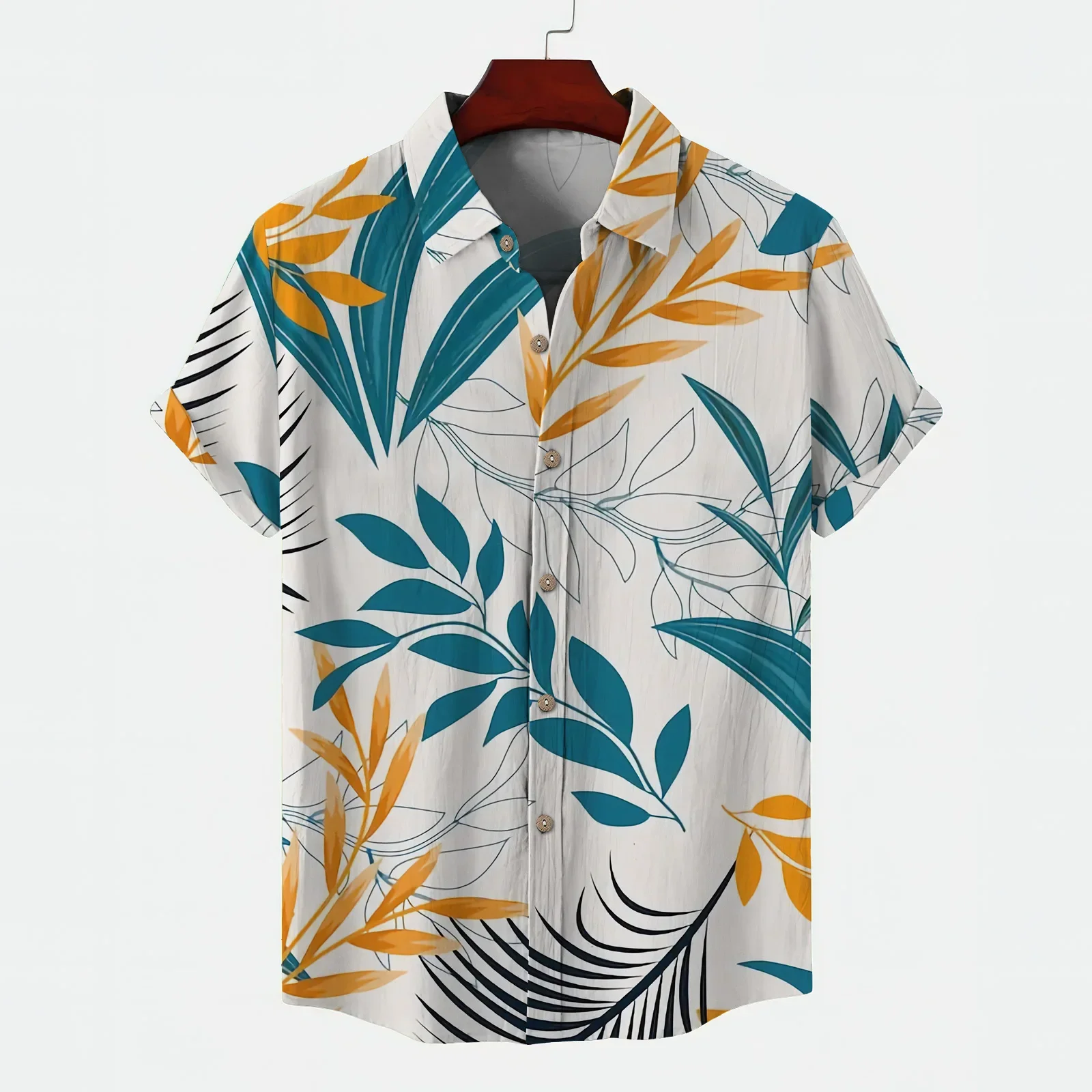 Tropical Plants Men\'s Shirt Soft Summer Shirts Man 2024 Trend Classic Retro Vacation Comfort Coconut Tree High Quality Top Y2k