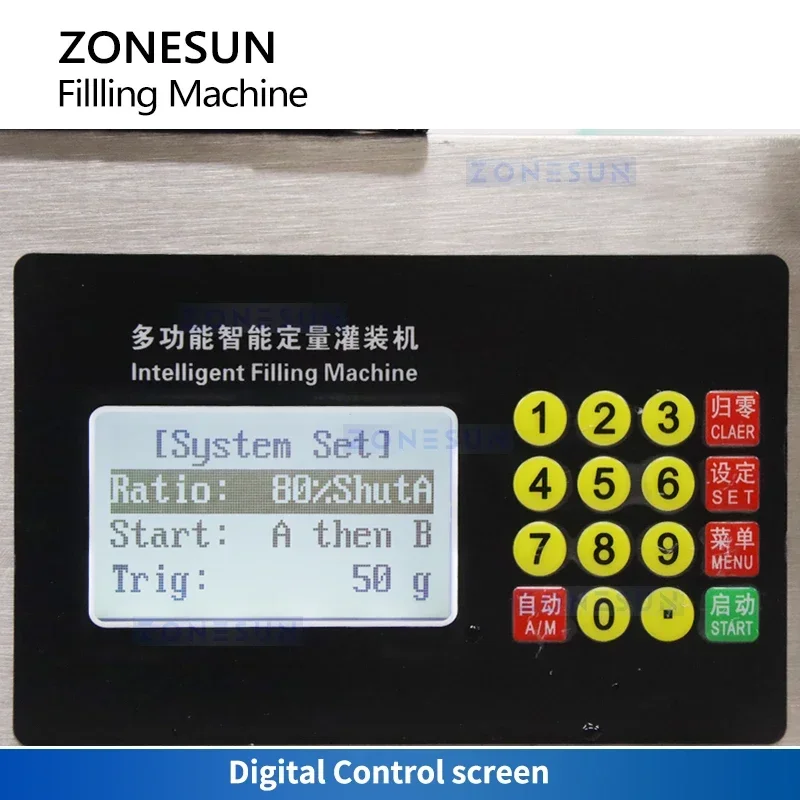ZONESUN ZS-RPW35L منضدية مضخة الفص الدوارة معدات تعبئة الوزن وآلة التعبئة صافي الوزن حشو الوزن نظام تعبئة الوزن