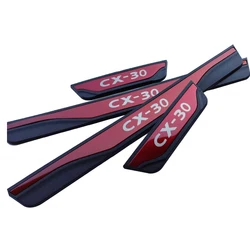 For Mazda CX30 CX-30 Car Door Sill Threshold Pedal Cover Trim 2022 2023 Protector Scuff Plate Guards Interior Accessories 2024