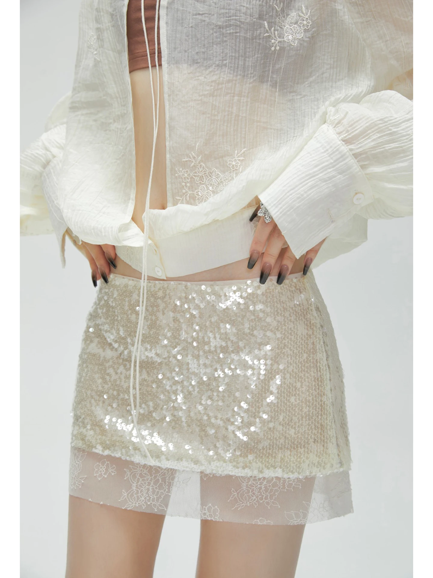 Low Waist Shiny Sequin Lace Pa - đánh giá và giá Sequin Fabric Panel