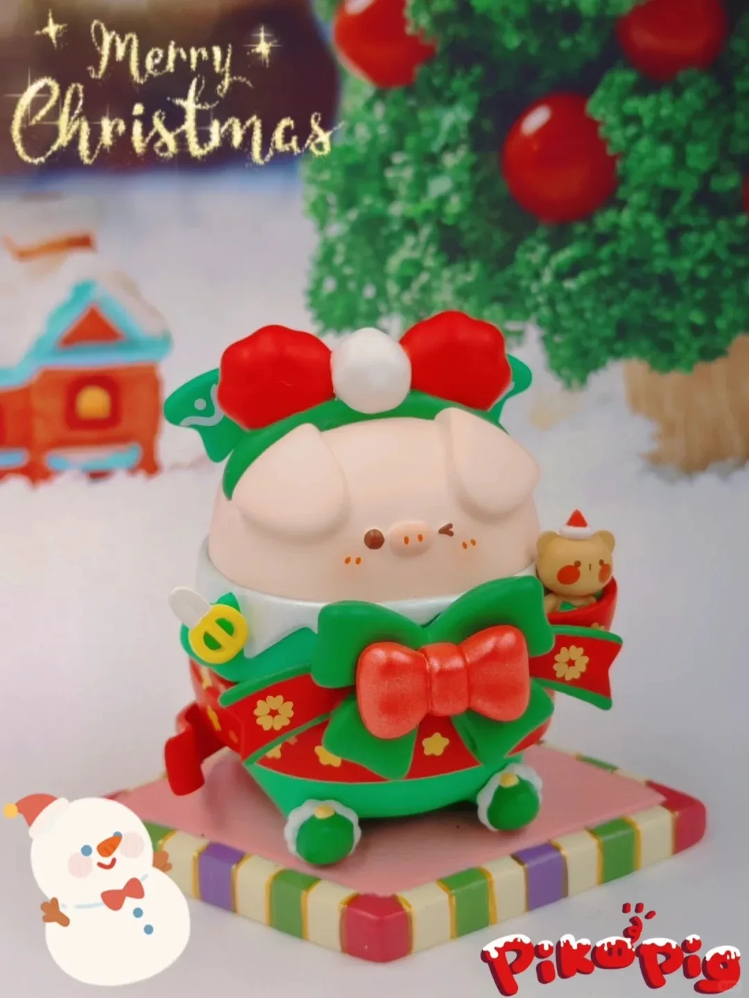 Pikopig Merry Christmas Company Series Mystery Box Cute Pikopig Blind Box Model Doll Ornaments Toy Children'S Christmas Gifts