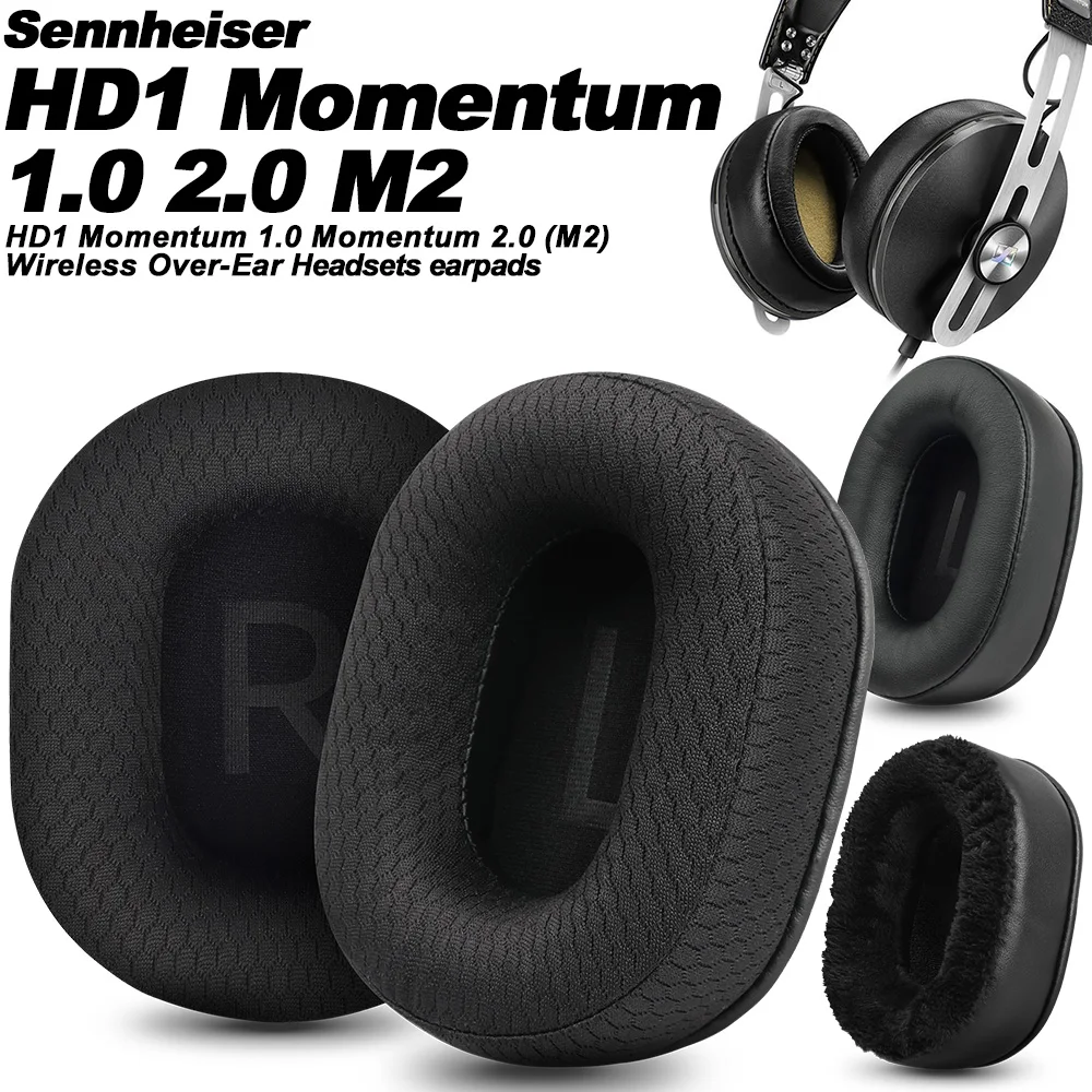 Ohrpolster für Sennheiser Momentum 1.0 und Momentum 2.0 (M2) Kabellose Over-Ear Kopfhörer Ersatz-Ohrpolster Mesh-Memory-Schaum-Abdeckungen