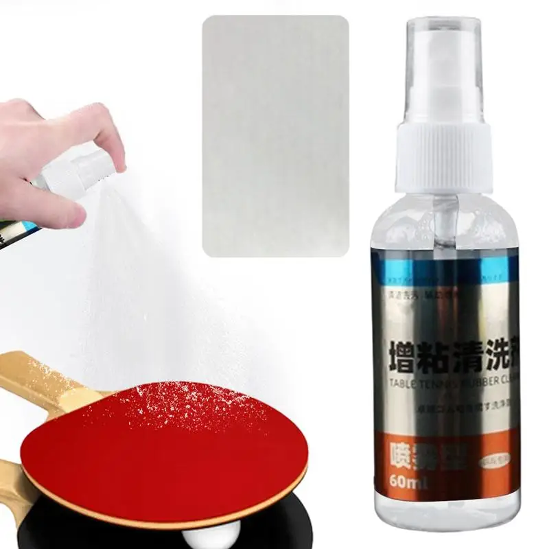 60ml  Racket Rubber Cleaner Table Tennis Bats Maintenance Tool Anti-static Spray Agent Bottle Aging Prevention Accessories
