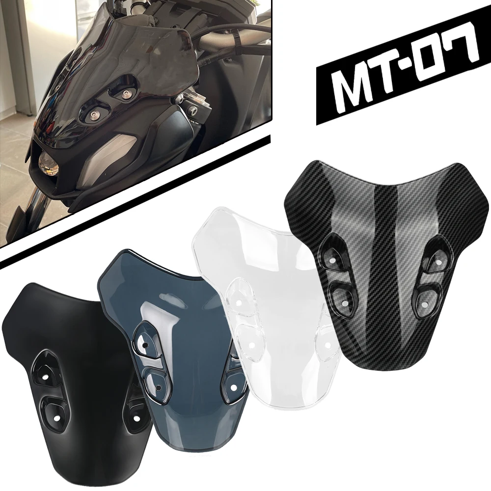

Motorcycle Windshield Windscreen Windproof Wind Screen Deflector FOR YAMAHA MT-07 MT07 MT mt 07 2021 2022 2023 2024 Accessories