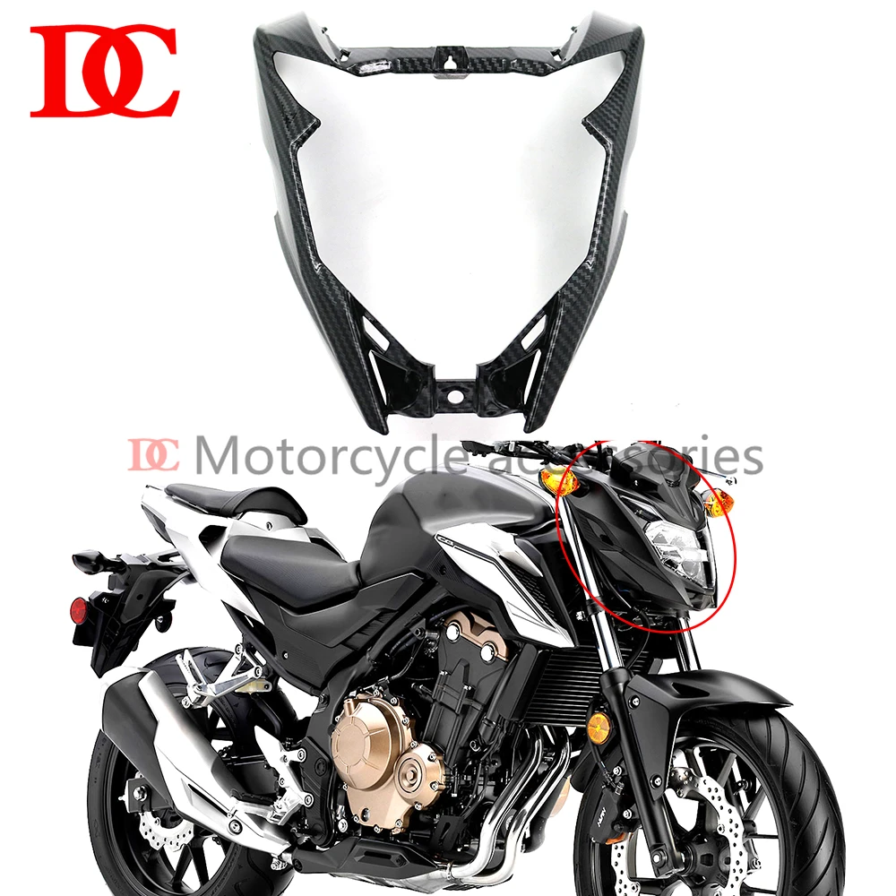 

Front Part Fairing Front Headlight Deflector Cover Plate Upper Nose Mask Nose Cowl For CB500F CB 500F CB500 F 2016 2017 2018