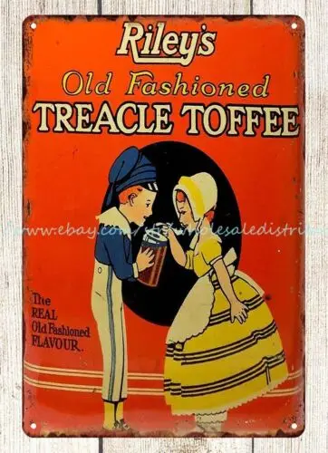 bedroom design ideas Riley's Halifax Treacle Toffee metal tin sign