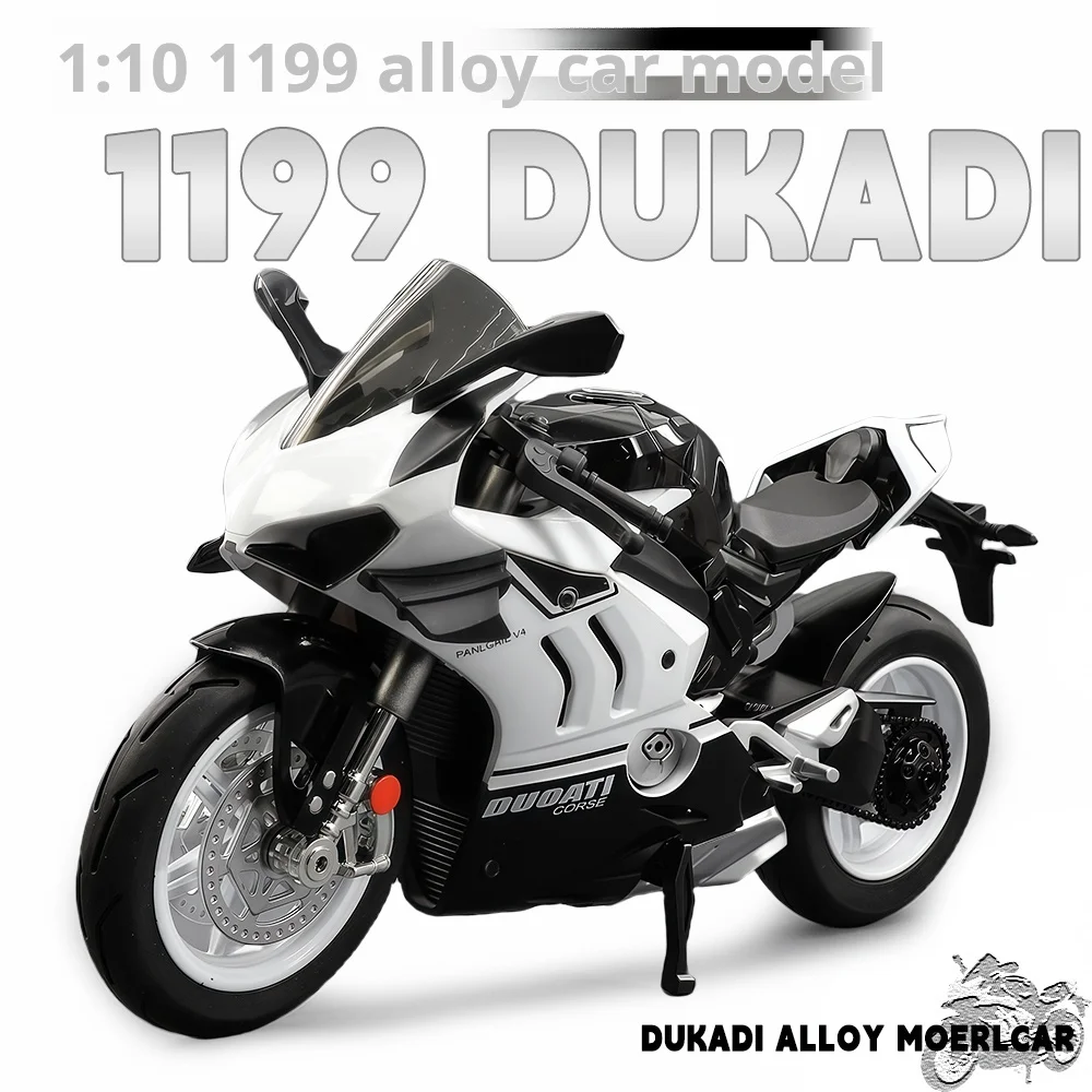 

Customized version 1:10 Ducati V4S Alloy Motorcycle Model Sound Light Diecast Simulated Miniature Toy Collect Kid Birthday Gift