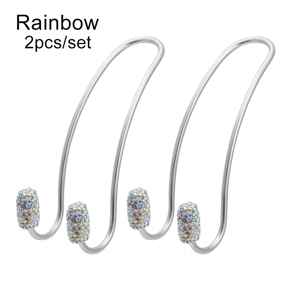 

2 Pack Durable Bling Diamond Seat Back Organizers Car Hangers Backseat Storage Hooks Headrest Bag Rack