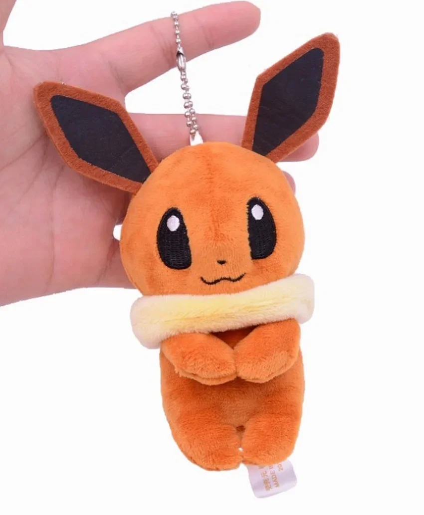 Juguetes de peluche de Pokemon Glaceon Umbreon Leafeon, llavero colgante de muñeco de peluche, Jolteon Espeon Flareon Eevee Sylveon, regalos, 18 unids/lote