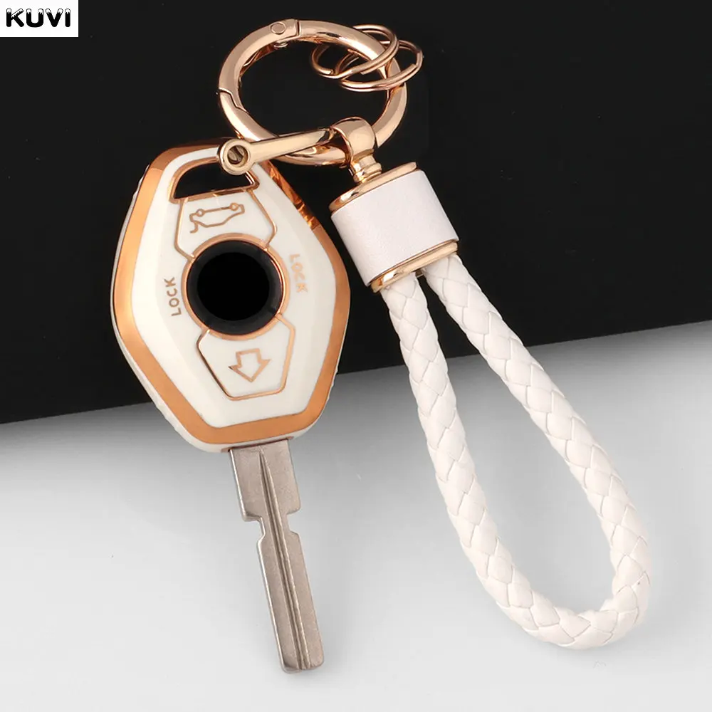 New TPU Smart Car Key Case Cover Shell Holder Fob For BMW X3 X5 Z3 Z4 3 5 7 SERIES E38 E39 E46 E83 1998-2005 Protector Keychain image 5