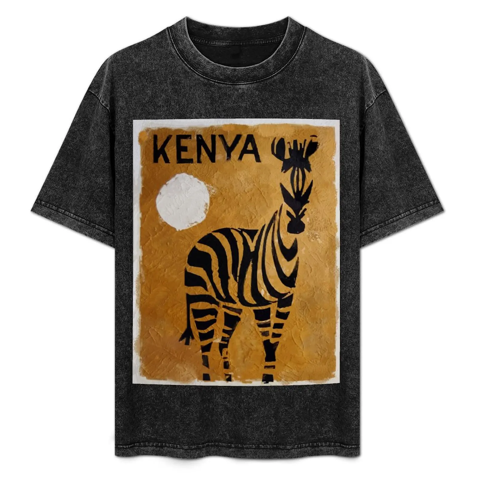 

Vintage Travel Poster Kenya T-Shirt Breathable Sportswear T-Shirt for Men