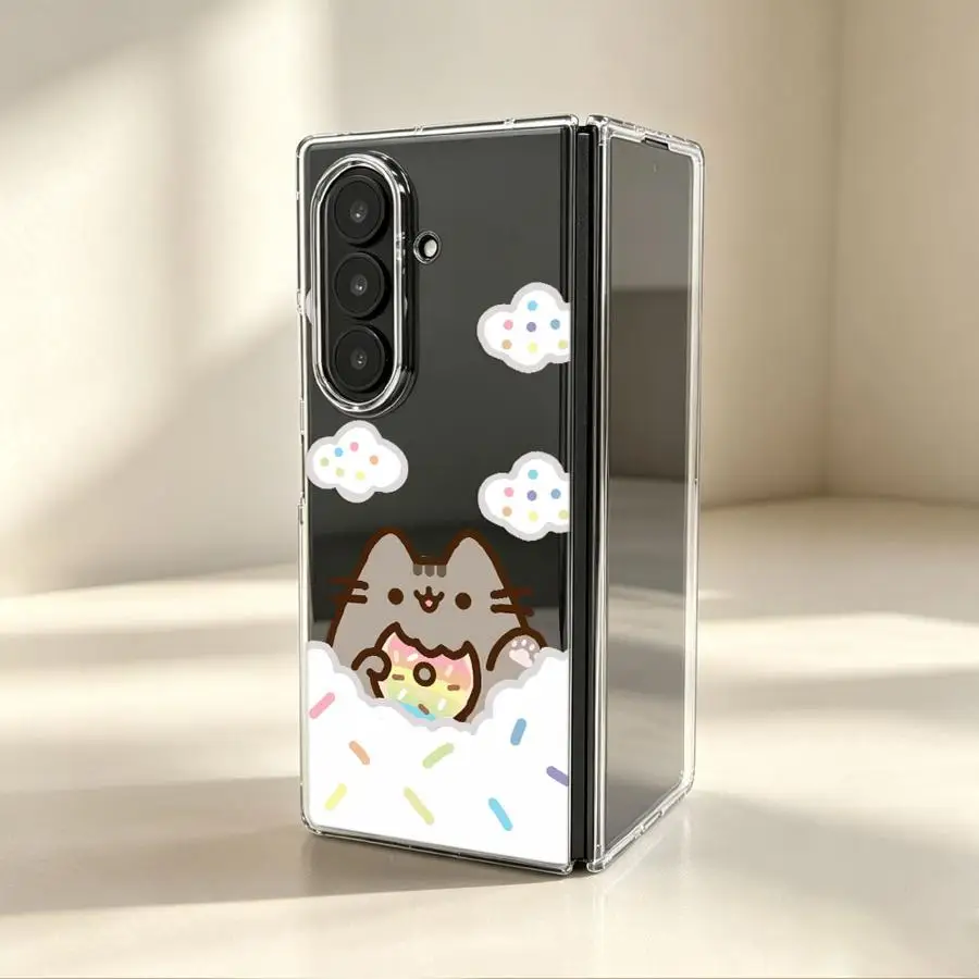 Case for Samsung Galaxy Z Fold 8 Ultra ZFold7 ZFold5 ZFold3 Z Fold 7 6 5 4 3 ZFold6 ZFold4 Phone Funda P-Pusheens Cute