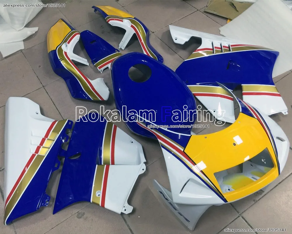 For Honda NSR250R MC21 1990 1991 1992 1993 NSR 250 R 90 91 92 93 Yellow Blue Fairing of Motorcycle (Injection molding)