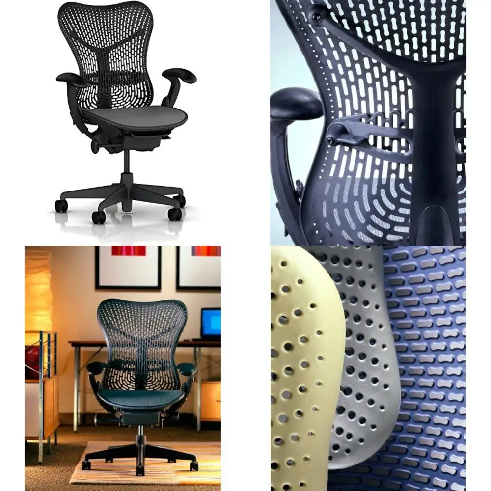 كرسي مريح مميز بالكامل مع إمالة أمامية، أذرع قابلة للتعديل، مقعد أمامي مرن، محدد إمالة، دعم قطني، مناسب لـ Ha