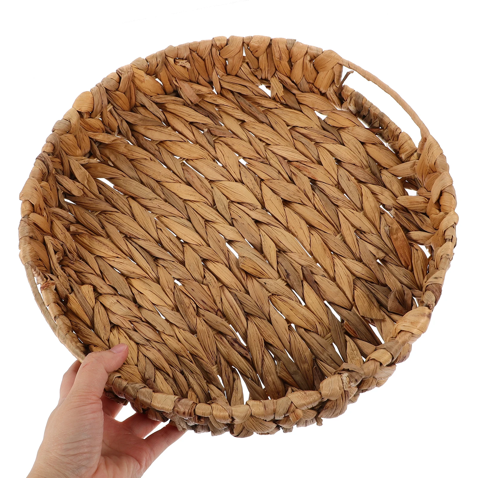 

Round Storage Baskets Woven Grass Organizer Fruit Condiments Towels Toiletries Home Bedroom Car Use Lightweight Strong