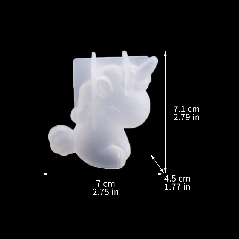 Diy Unicorn Shape Silicone Mold 3D Deer Fondant Cake Decor Barking Tool Handmade Soap Candle Make Clay Plaster Resin Craft Mould