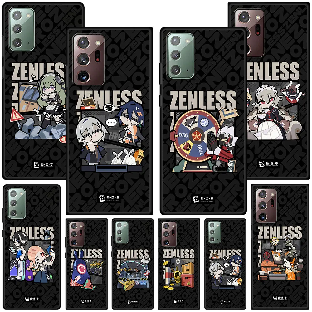 Zenless Zone Zero ZZZ Cartoon Case for Samsung Galaxy Note 20 Ultra 8 10 Lite 9 TPU Phone Cover Note 10 Plus Black Soft Shell