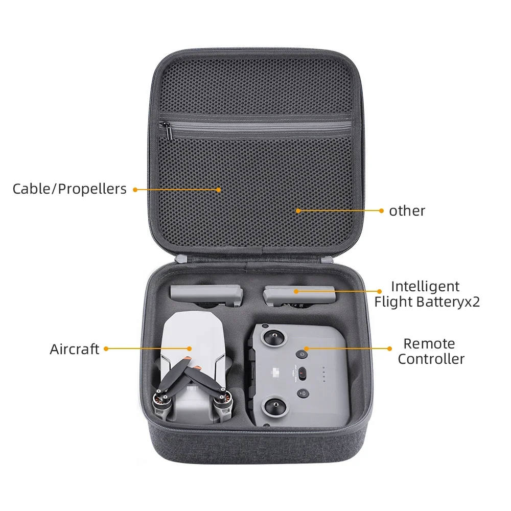 حمل ل DJI Mini 4K/2 الطائرة بدون طيار السفر حقيبة يد محمولة تخزين صندوق صلب مقاوم للماء الغبار واقية المضادة للتصادم ملحق
