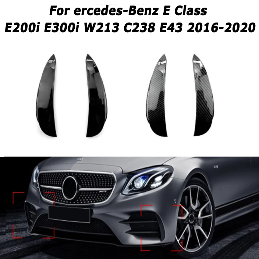 

Front Wind Knife Splitter for Mercedes-Benz E Class E200i E300i W213 C238 E43 2016 2017 2018 2019 2020 AMG Splitter Auto Parts
