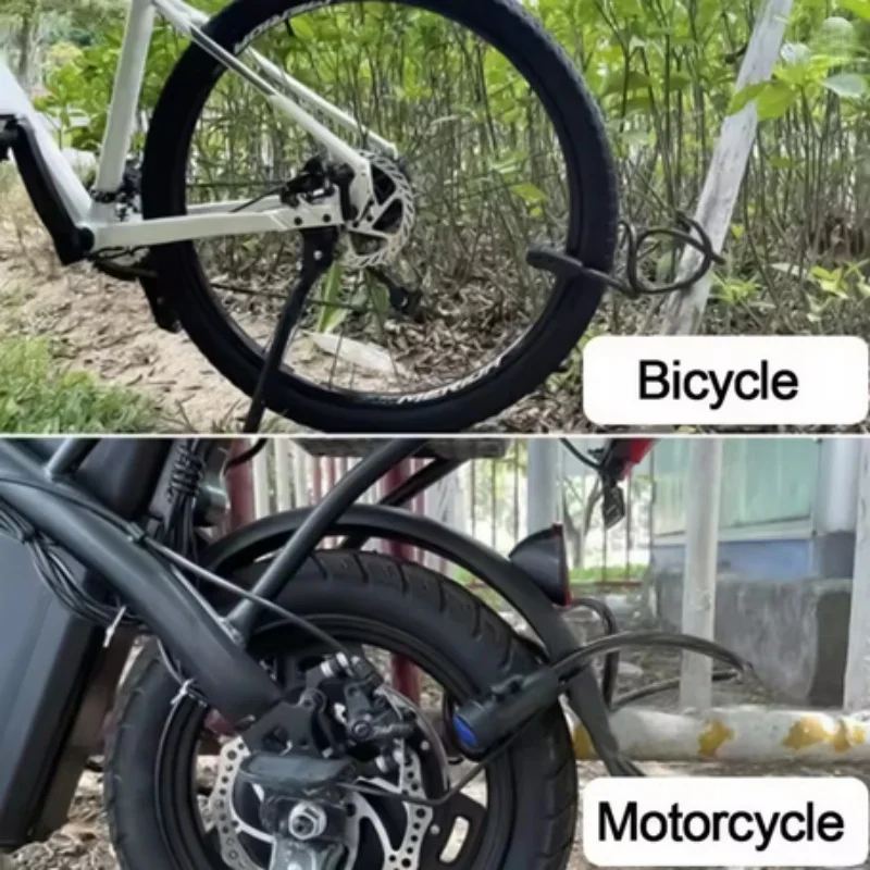 قفل سلسلة دراجة نارية شديد التحمل قفل دراجة معدني مضاد للسرقة 90 سم مع مفتاحين لأقصى قدر من الأمان وتعزيز الدراجة #4