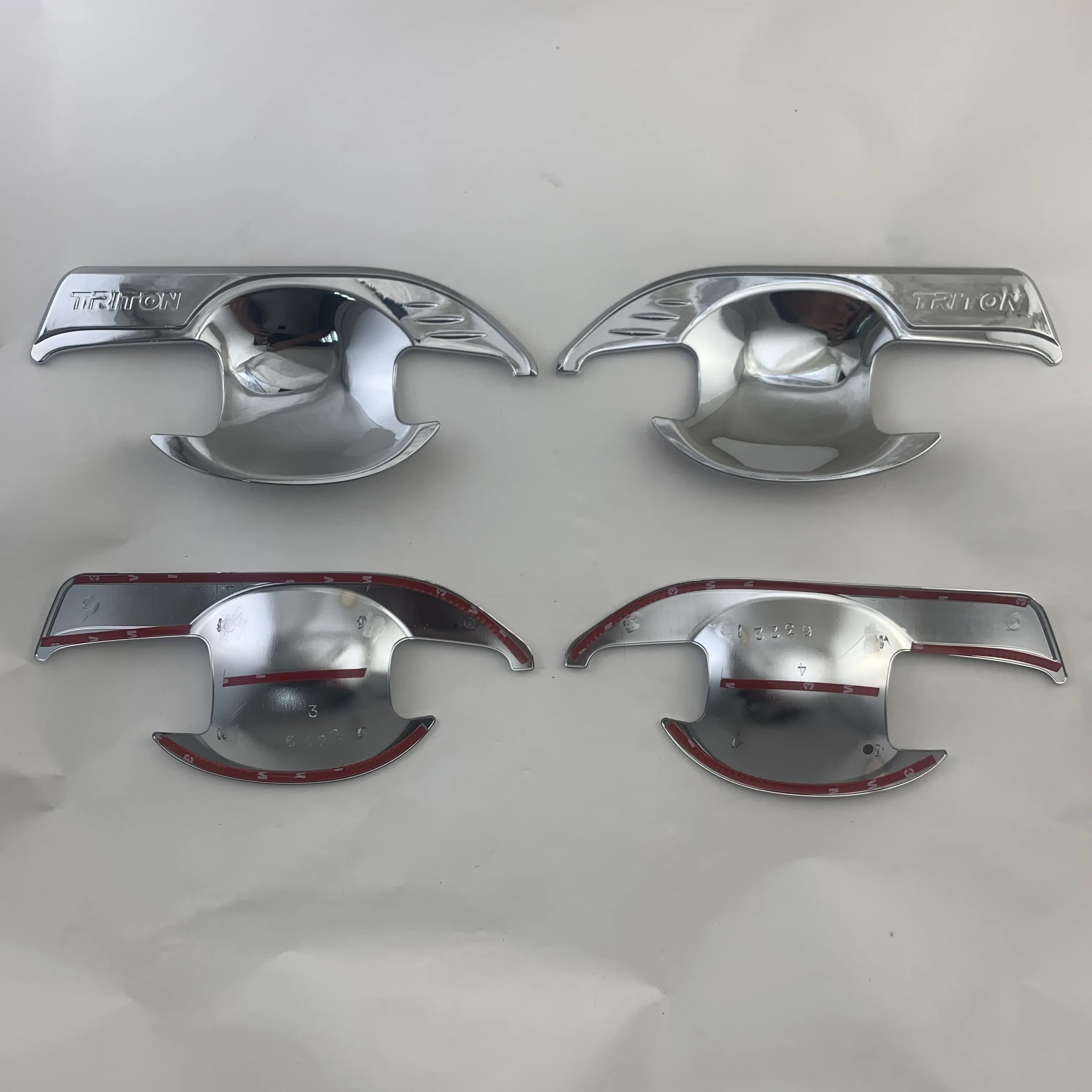 New Car ABS Chrome Accessories Plated Door Handle Bowl Cover Trim Paste Style For Mitsubishi Triton L200 2019 2020 2021 2022