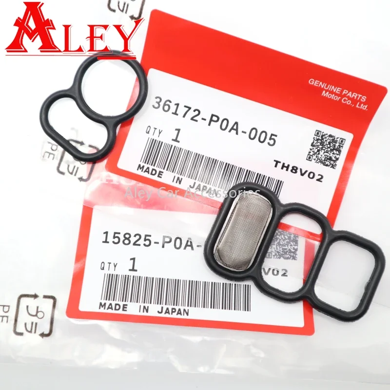 2PCS 36172-P0A-005 & 15825-P0A-015 36172P0A005 15825P0A015 VTEC Spool Valve Solenoid Gasket For Honda Accord 5th CD5 2.2L