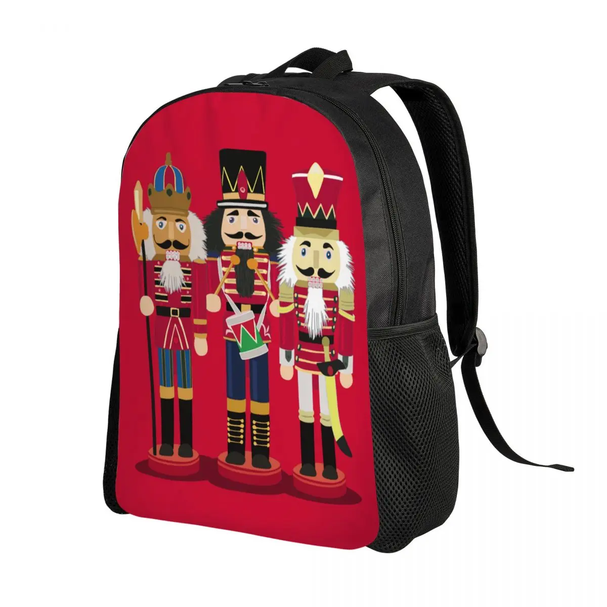 Nutcracker Soldier Toy Christmas Gift Backpack for Women Men School College Student Bookbag Fits 15 Inch Laptop Bags