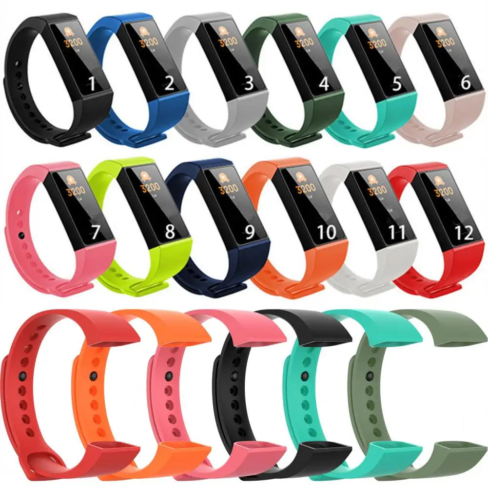 Tpe Watch Strap Waterproof Watch Strap Thickened Tpu Replacement Wrist Watch Strap for Xiaomi Mi Band 4c Detachable Comfortable