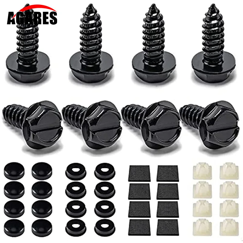 Car License Plate Screws Anti Theft Auto Security Screws Kit For Fastening Frame License Plate Cover Security Bolts