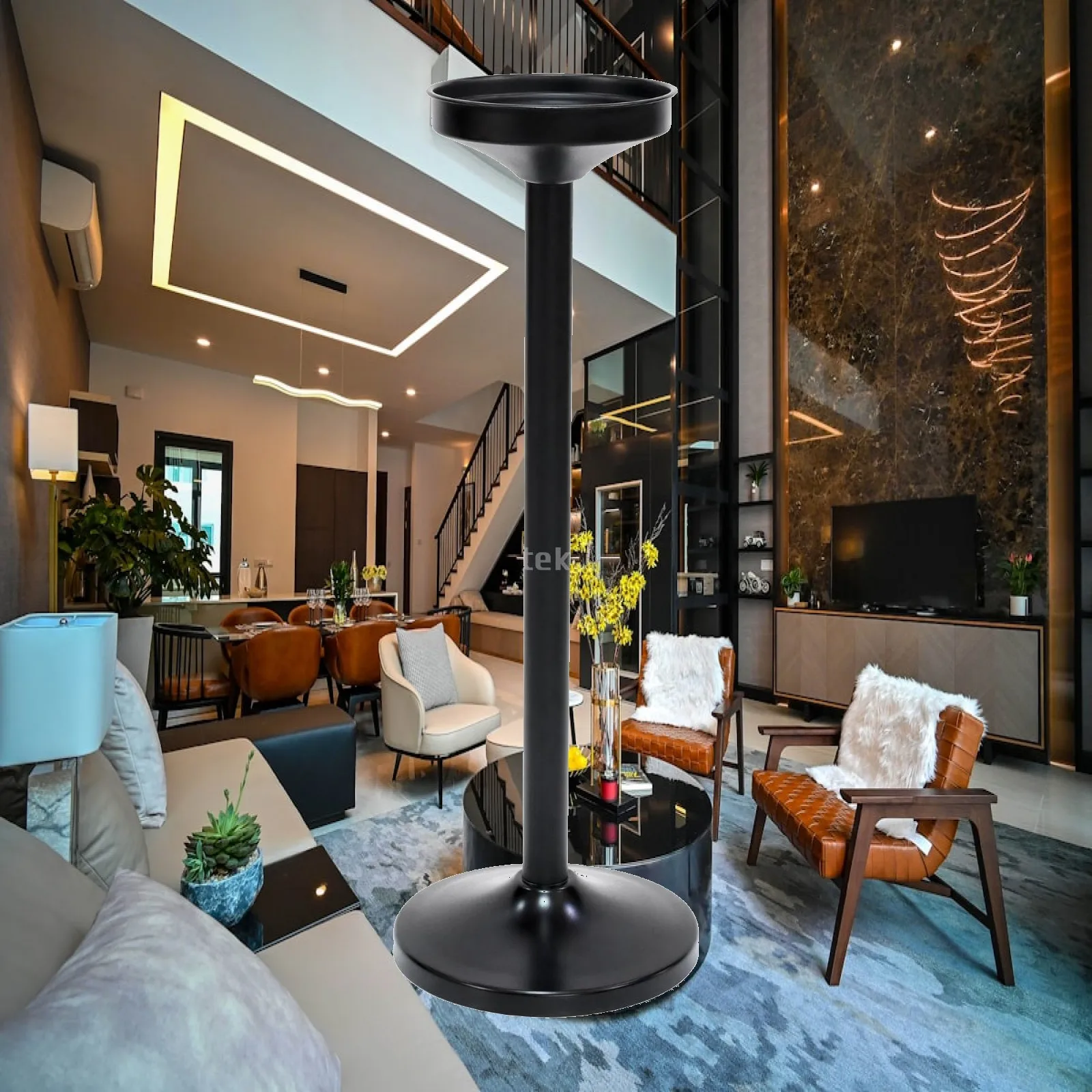 Ice Bucket Stand Freestanding Champagne Bucket Stand Stainless Steel for Hosts, Bartenders, Home Bar, KTV, Lounge