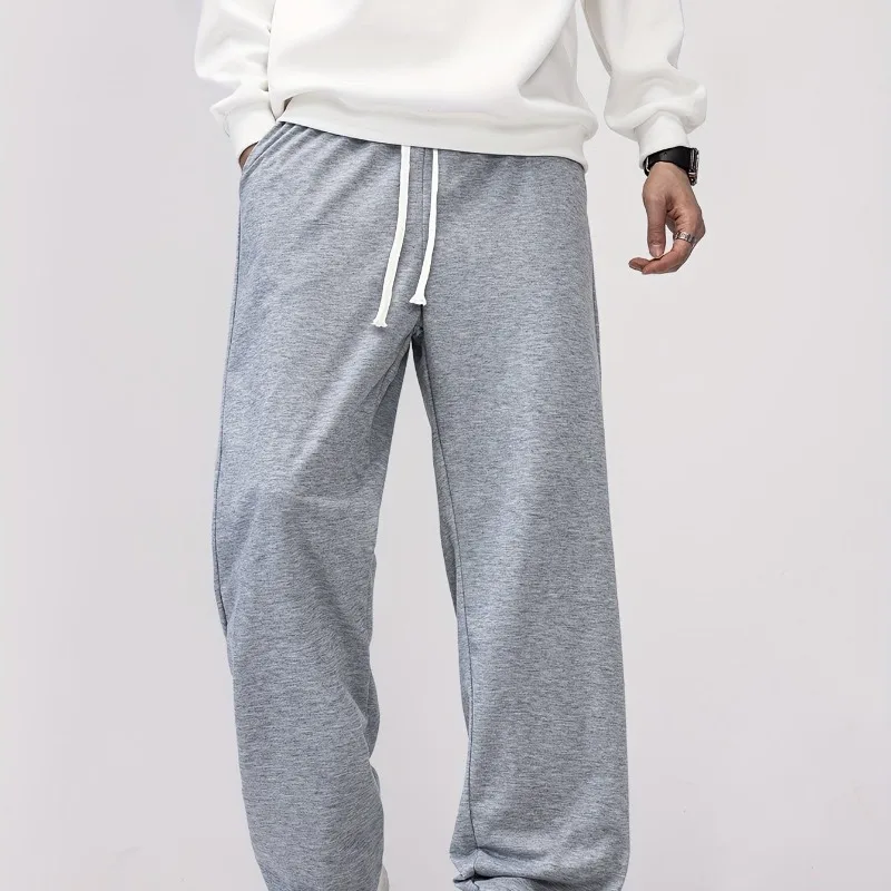 سراويل الجري غير الرسمية للرجال من American Street، أنبوب مستقيم فضفاض مناسب للخريف والشتاء، منتج جديد للجنسين، سراويل رياضية للجري غير رسمية