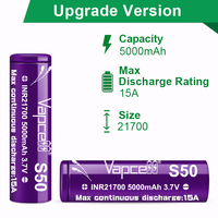 Original Vapcell S50 INR 21700 Battery Rechargeable Lithium-ion Batteries 5000mAh 15A High Discharge Battery for Power Tools Toy