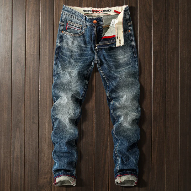 

2026 New Autumn Men's High-End Stretch Slim Straight Jeans Fashion Simple All-match Casual Denim Pants