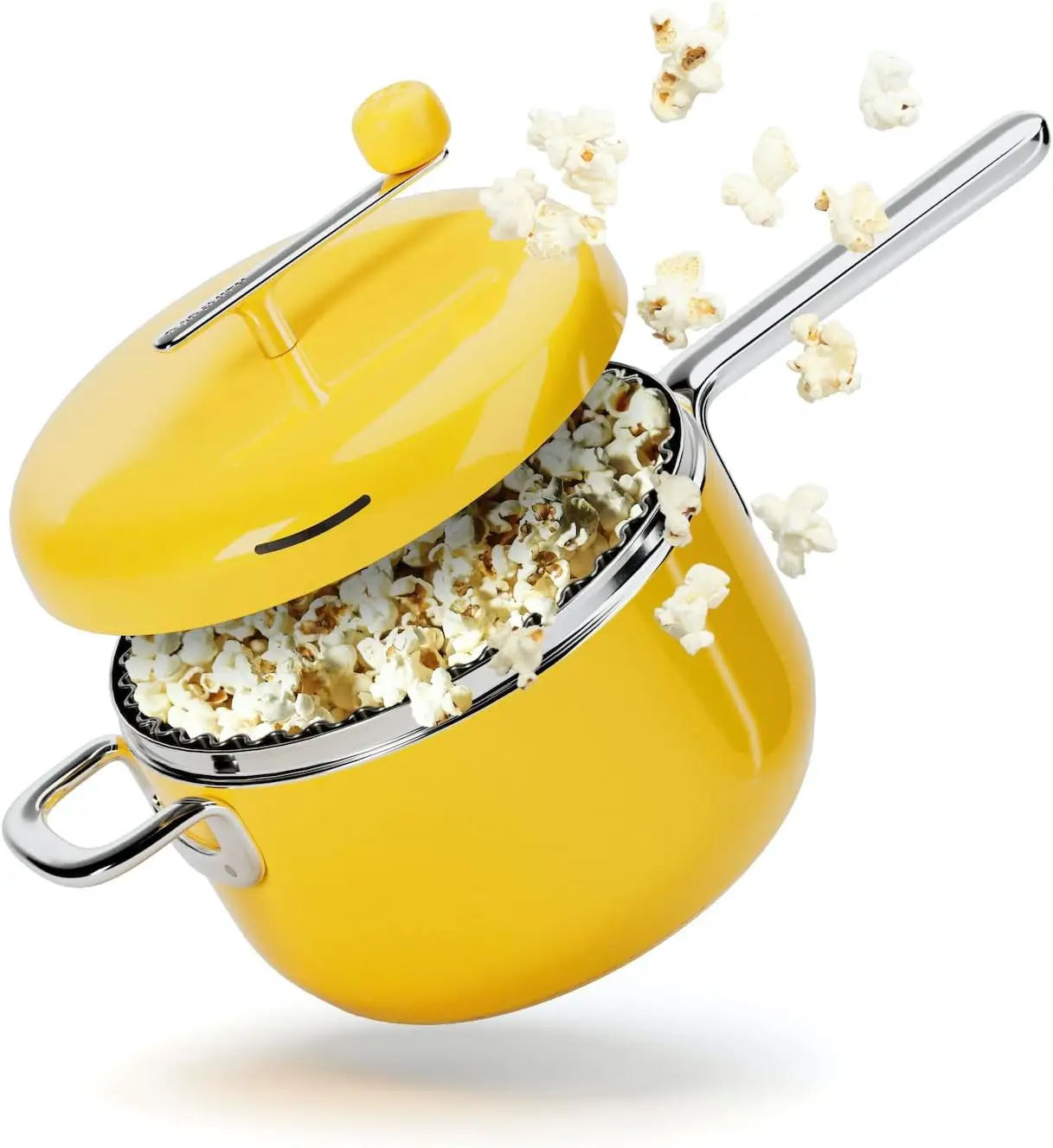 Popcorn Popper  6 Quart Stovetop Popcorn Machine - Stainless Steel Popcorn Maker Compatible with All Stoveto