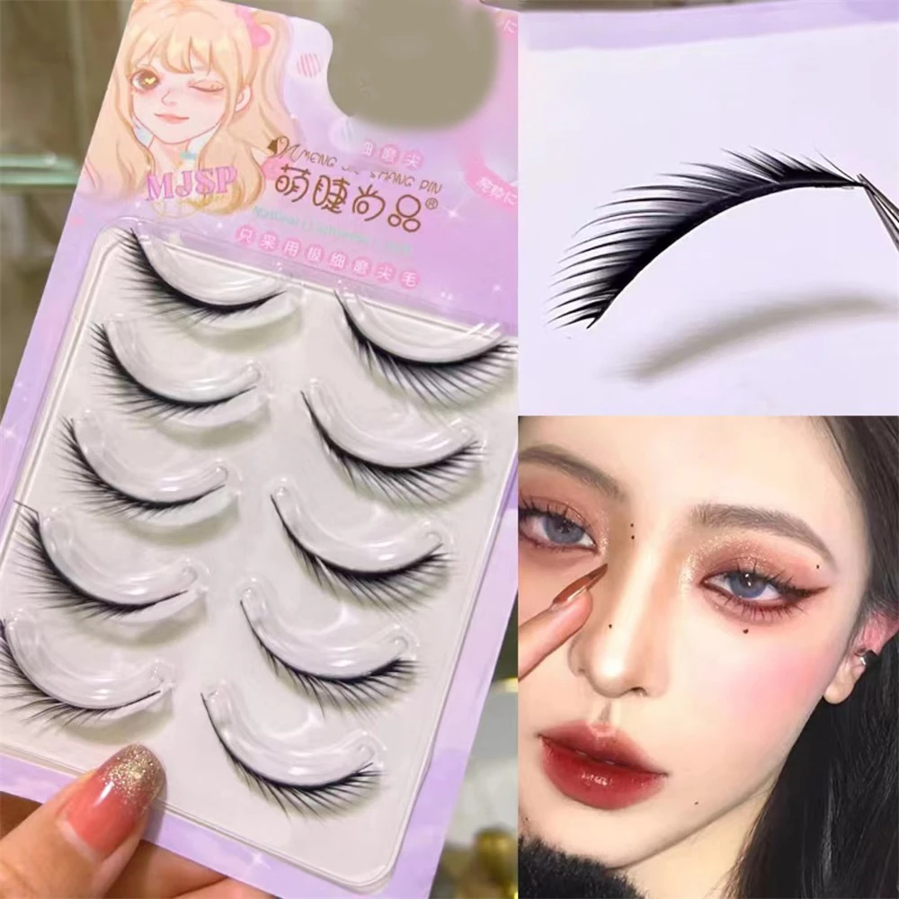

5 Pairs Natural 3D Fox Series False Eyelashes Charming One Piece Little Devil Cosplay Thick Eye Lashes Extension Beauty Tool